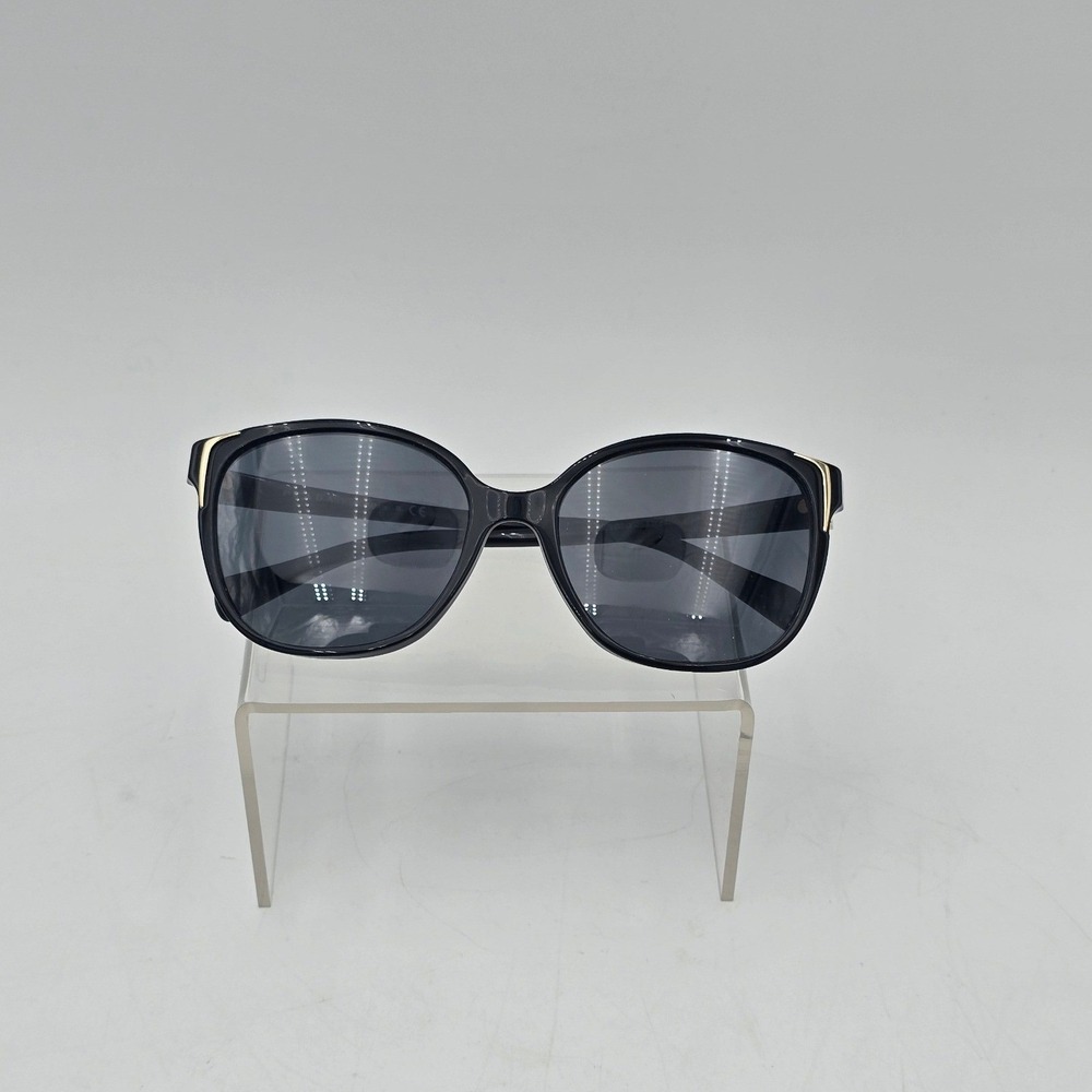 Prada SPR 01O Black FRAMES ONLY Sunglasses‎ Gold Logo 55 17 140 1AB-3M1 Italy